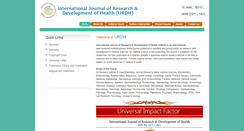 Desktop Screenshot of ijrdh.com